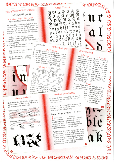 affiche imprimée en riso du projet frakturcore